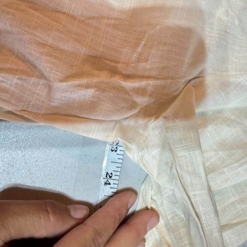 Boutique Women's‎ Embroidered Lace Trim Tie Front Peasant Blouse Cream Size 3XL - Picture 10 of 11